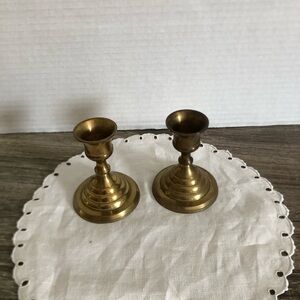Vtg Brass Candlestick Holders